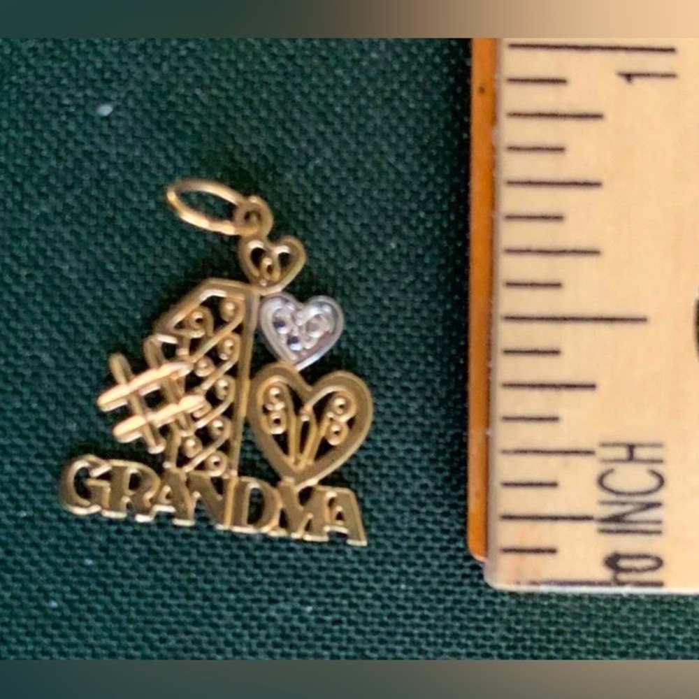 14k Gold #1 grandma charm in box
